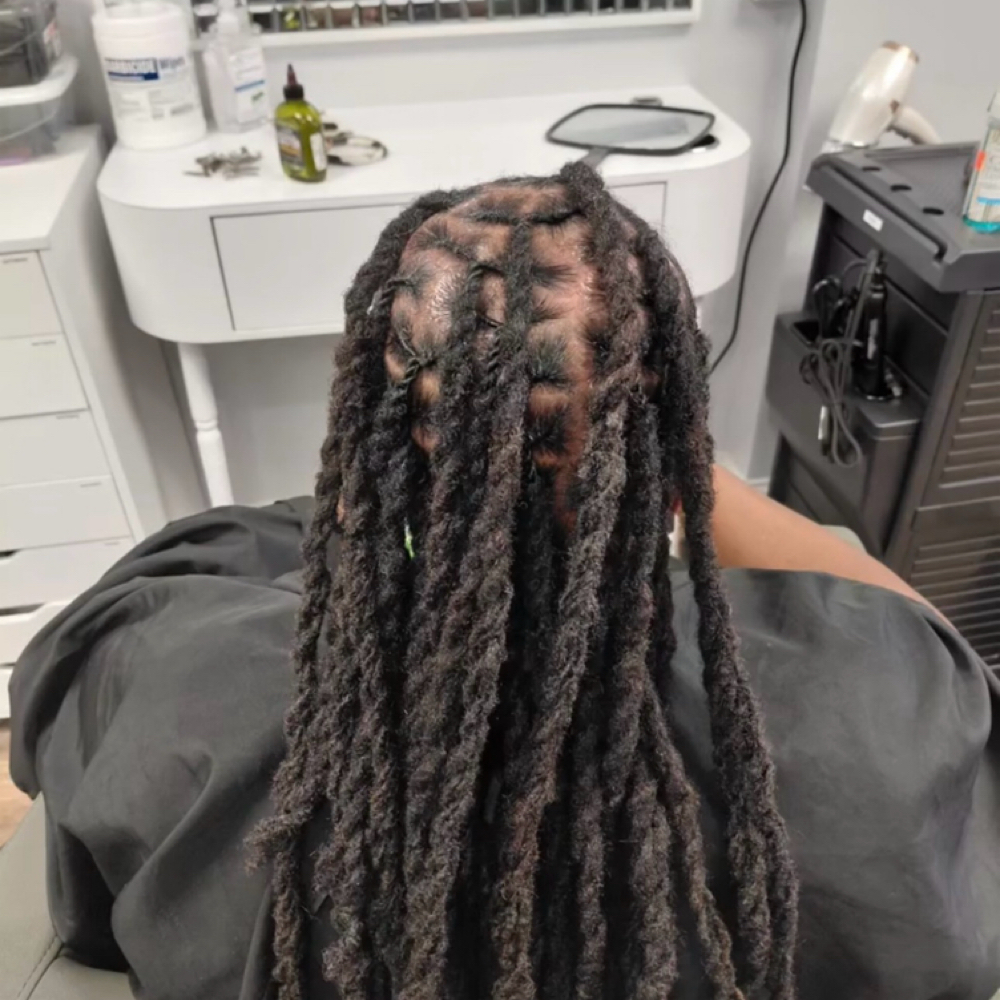 Loc Retwist & Style (Long hair) at The Oasis Natural Hair Salon in Gibsonville, NC