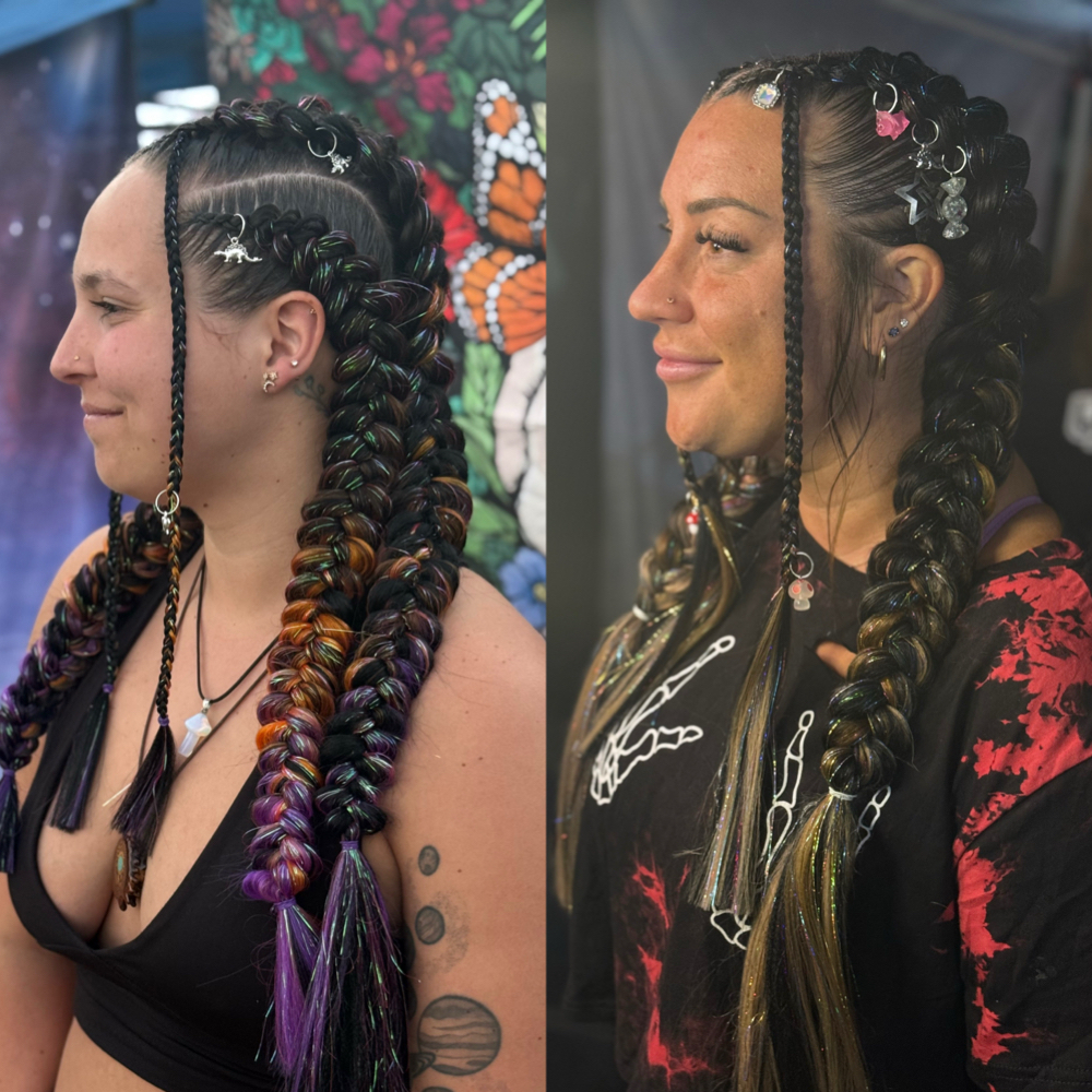 Fluffy Feedin Braids at Trippy Looks By Lia & Laney in Las Vegas, NV