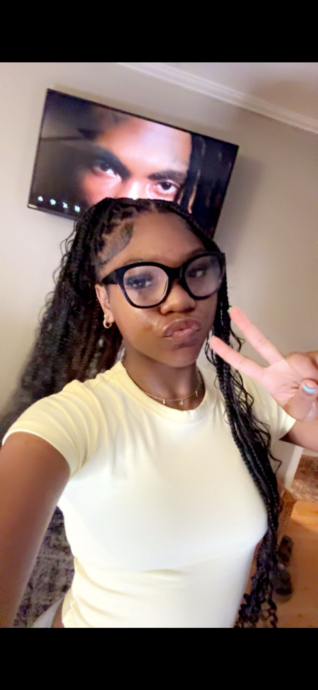 Teen Butt Length Boho Knotless at NitaMay Braids in Cartersville, GA