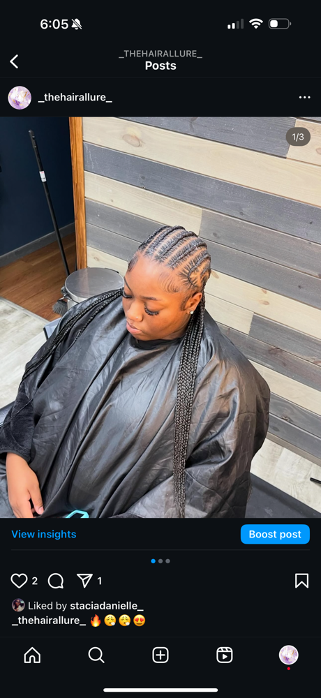 7 Stitch Braids at TheHairAllure in Indianapolis, IN