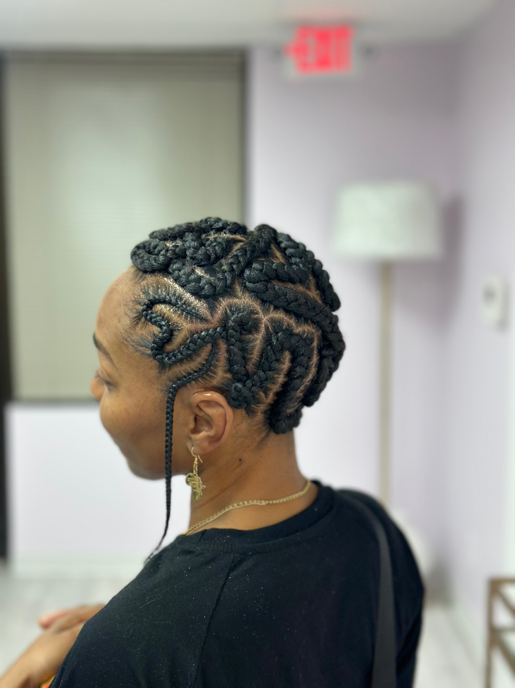 Braided Bald Head at Houston Braid Genie in Houston, TX