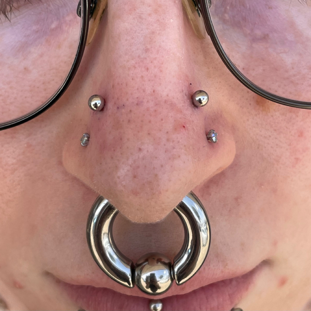 High Nostril at Dark Age Piercings by Sarah in Denton, TX