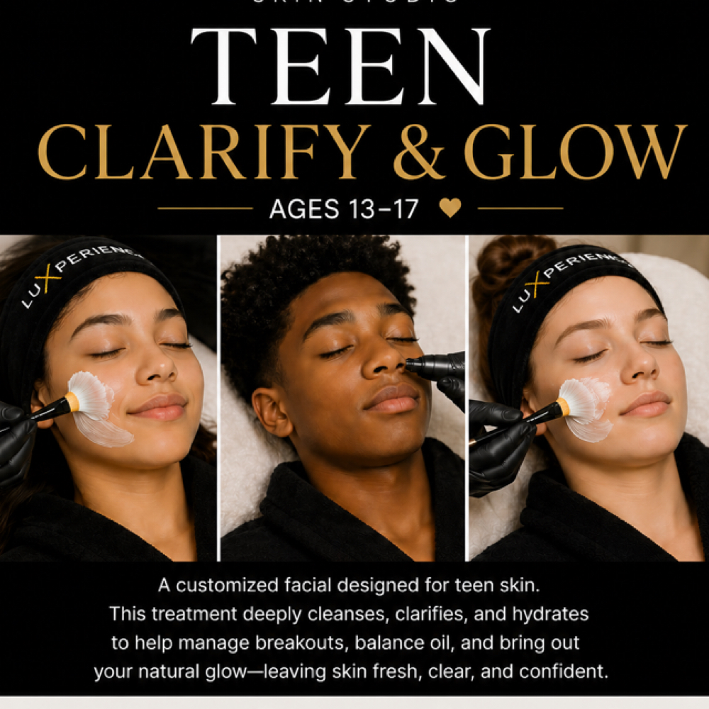 TEEN CLARIFY & GLOW FACIAL at LuXperience Skin Studio in Royersford, PA