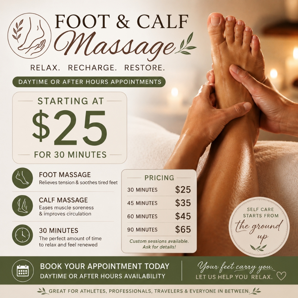 Calf And Foot Massage at Serenity Soles in Winter Haven, FL