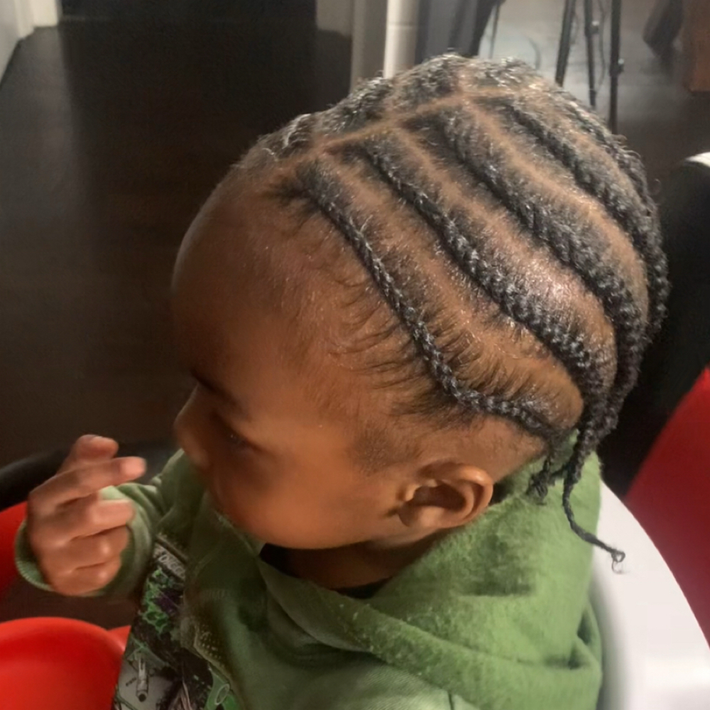 Natural Hair Cornrows 6-12 at Charming Clean Braids in Fayetteville, NC