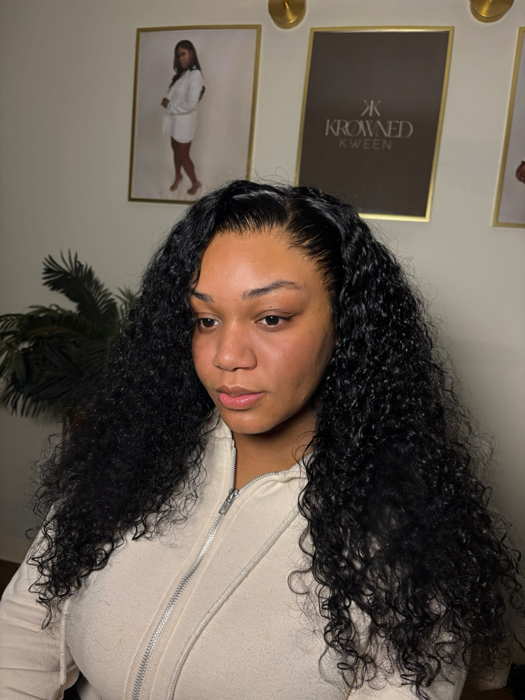 Quickweave with frontal or closure