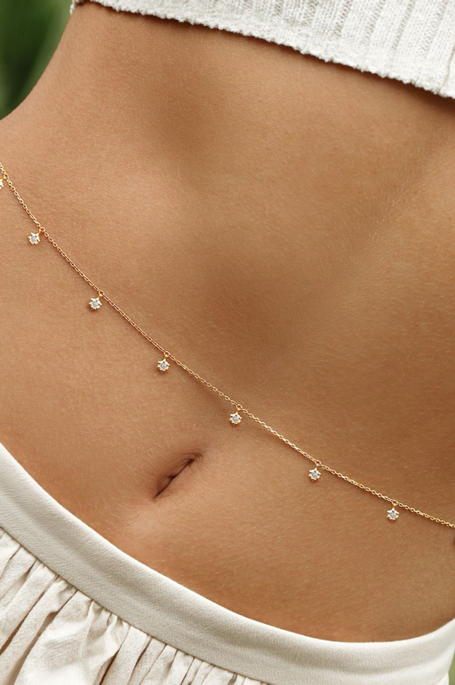 Belly Chain Permanent Jewelry at Salt and Silk Studios in Killeen, TX