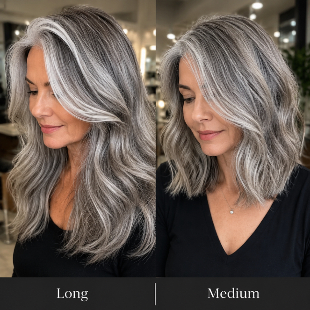 Gray Blend Transformation at Glori Salon in Florida, FL