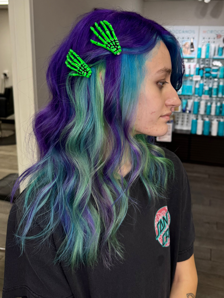 Fashion Color Retouch + Roots at Rustic Roots Salon + Spa in Hesperia, CA