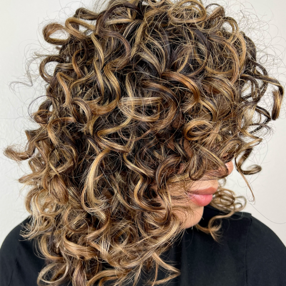 Curly Cut and Style at Iron & Ivy Salon in Baytown, TX