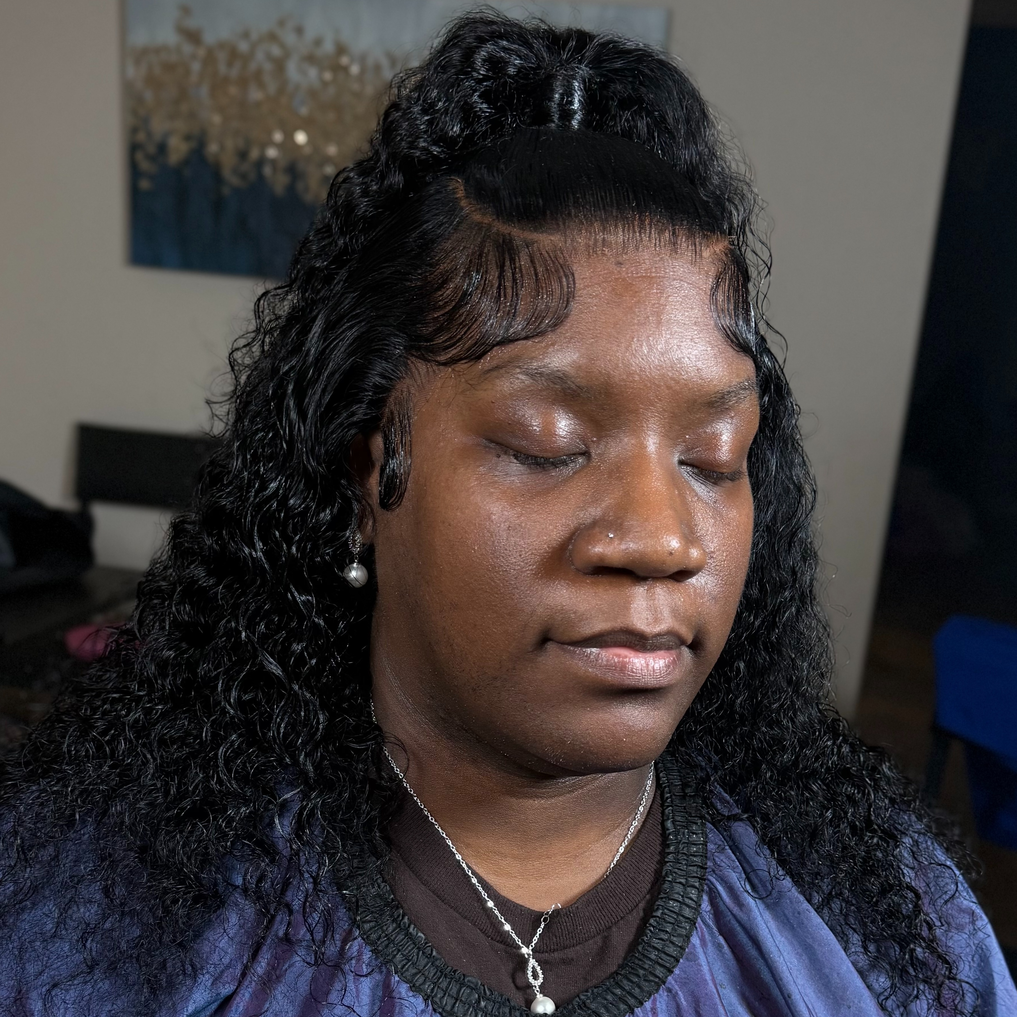 Frontal Wig Half Up: Half Down at Cozy Braids in SOUTHAVEN, MS