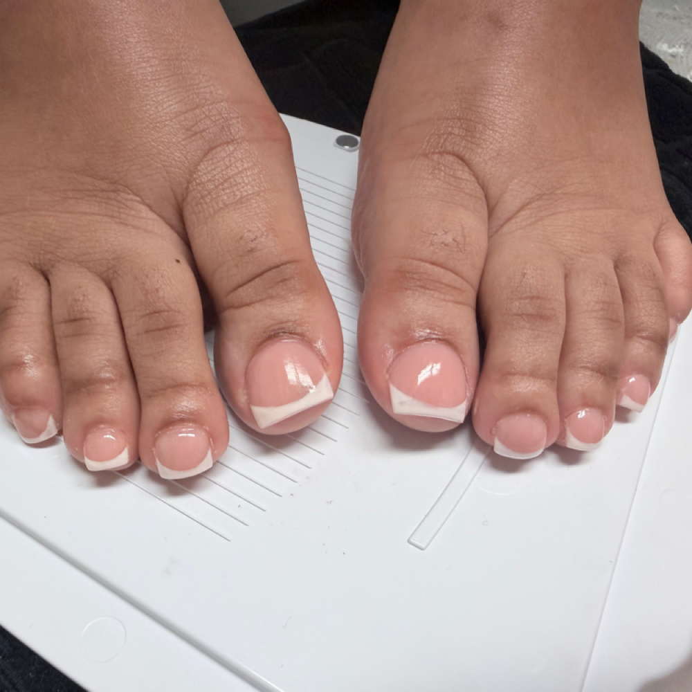 French Tip Toes at Queenz Palace Of Nails in Kansas City, MO