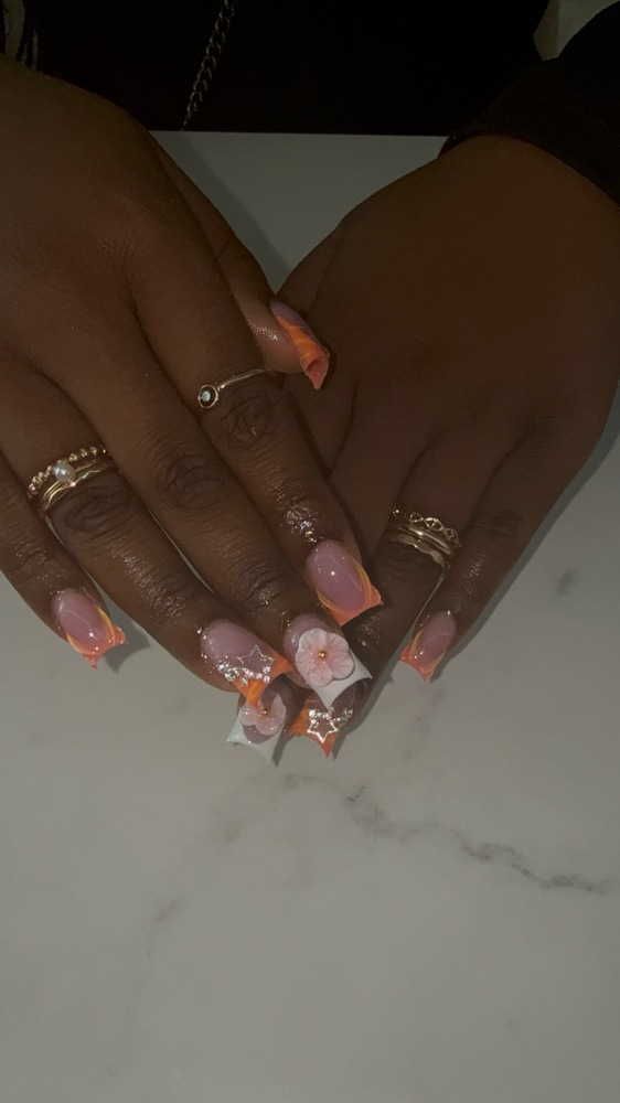 3D Gel Flowers at Nailed by Morgan in Savannah, GA