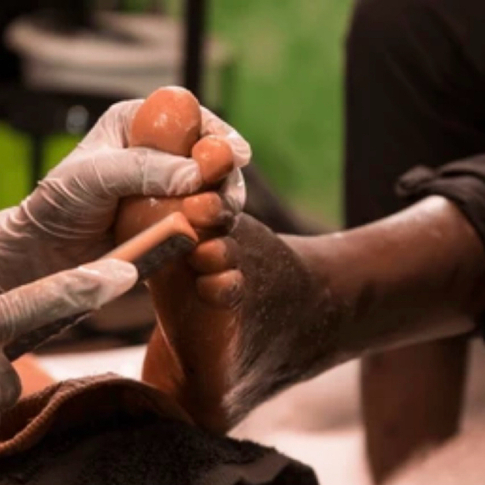 Male Pedicure at Glitter & Giggles Nail Spa in Gulfport, MS