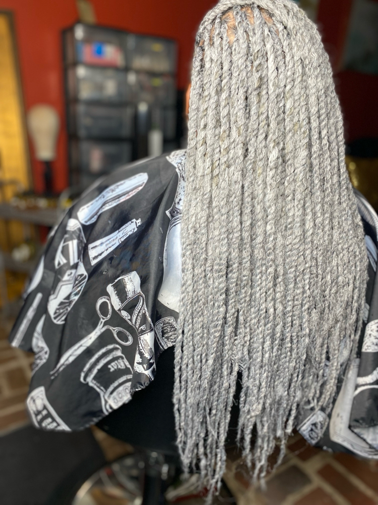 24” Cuban Twist One Side Shave Down