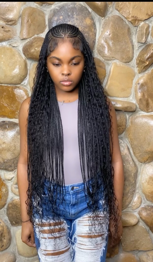 Boho Tribal Braids With Box Braids