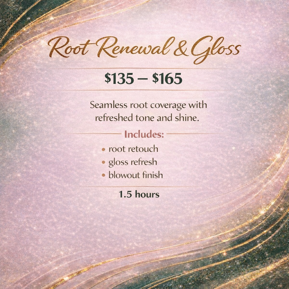 Root Renewal & Gloss at Creative Chemistry Salon in Katy, TX