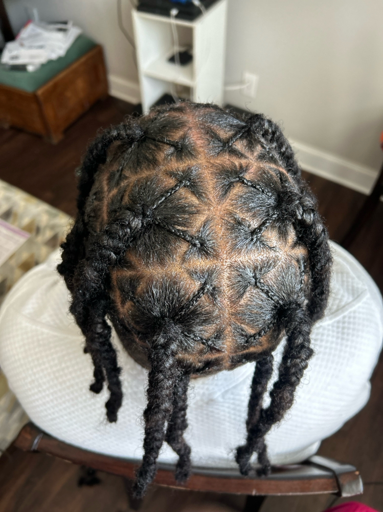 Unisex natural hair Style at Ayo Locs N Braids in Charlotte, NC