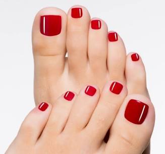 Pedicure with gel polish
