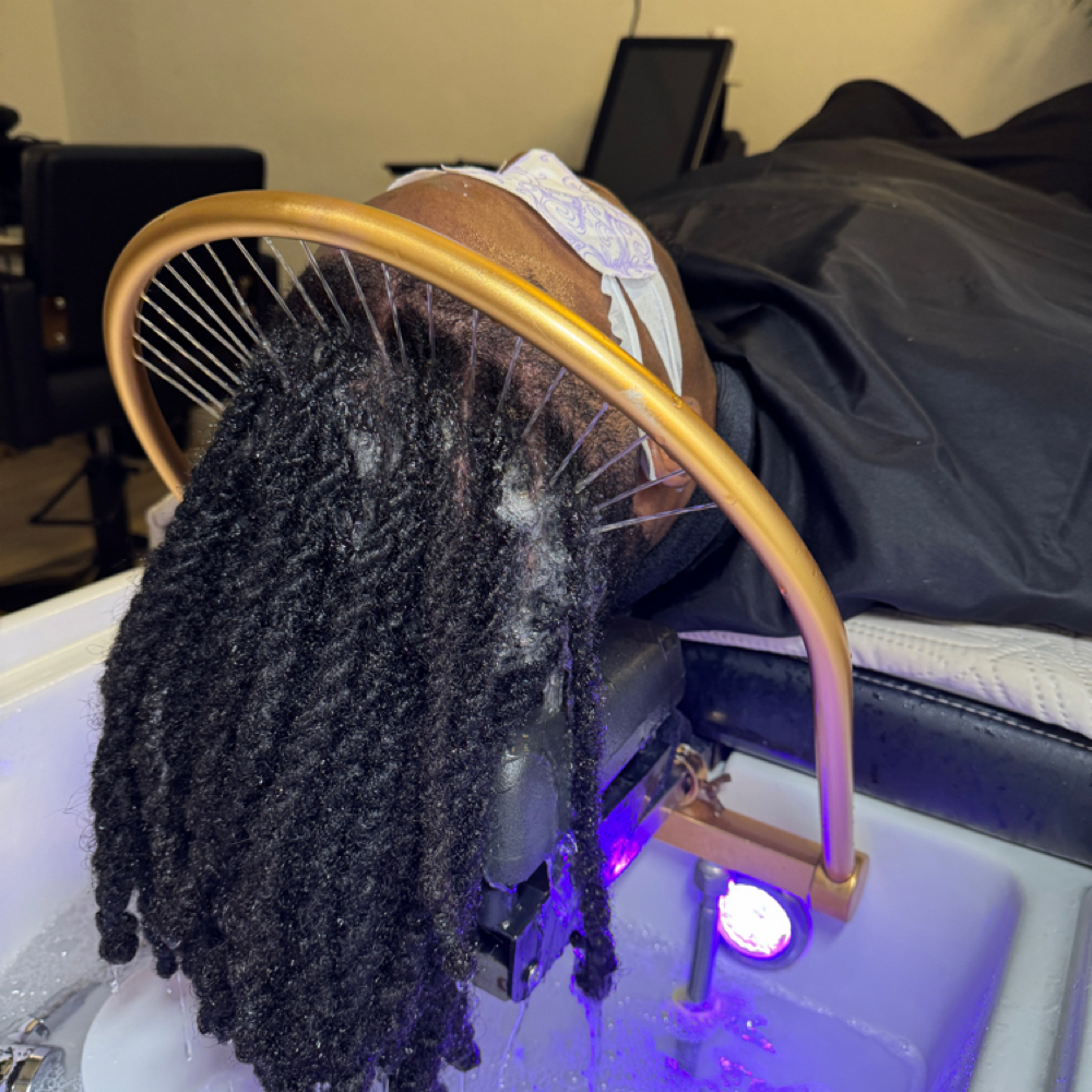 SIGNATURE HEAD SPA + LOC RETWIST at Rooted Scalp in Houston, TX
