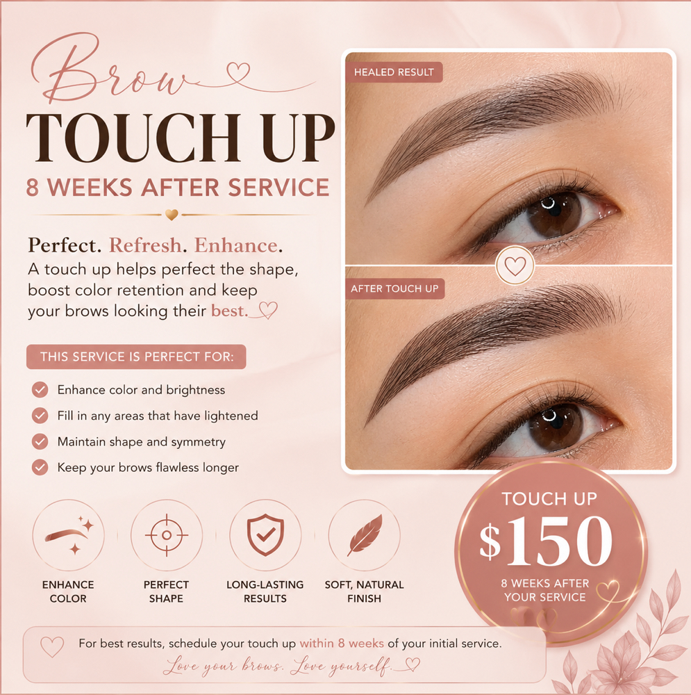 BROWS TOUCH UP 8 weeks at Blink By Jenny lashes & brows studio in Jacksonville, FL