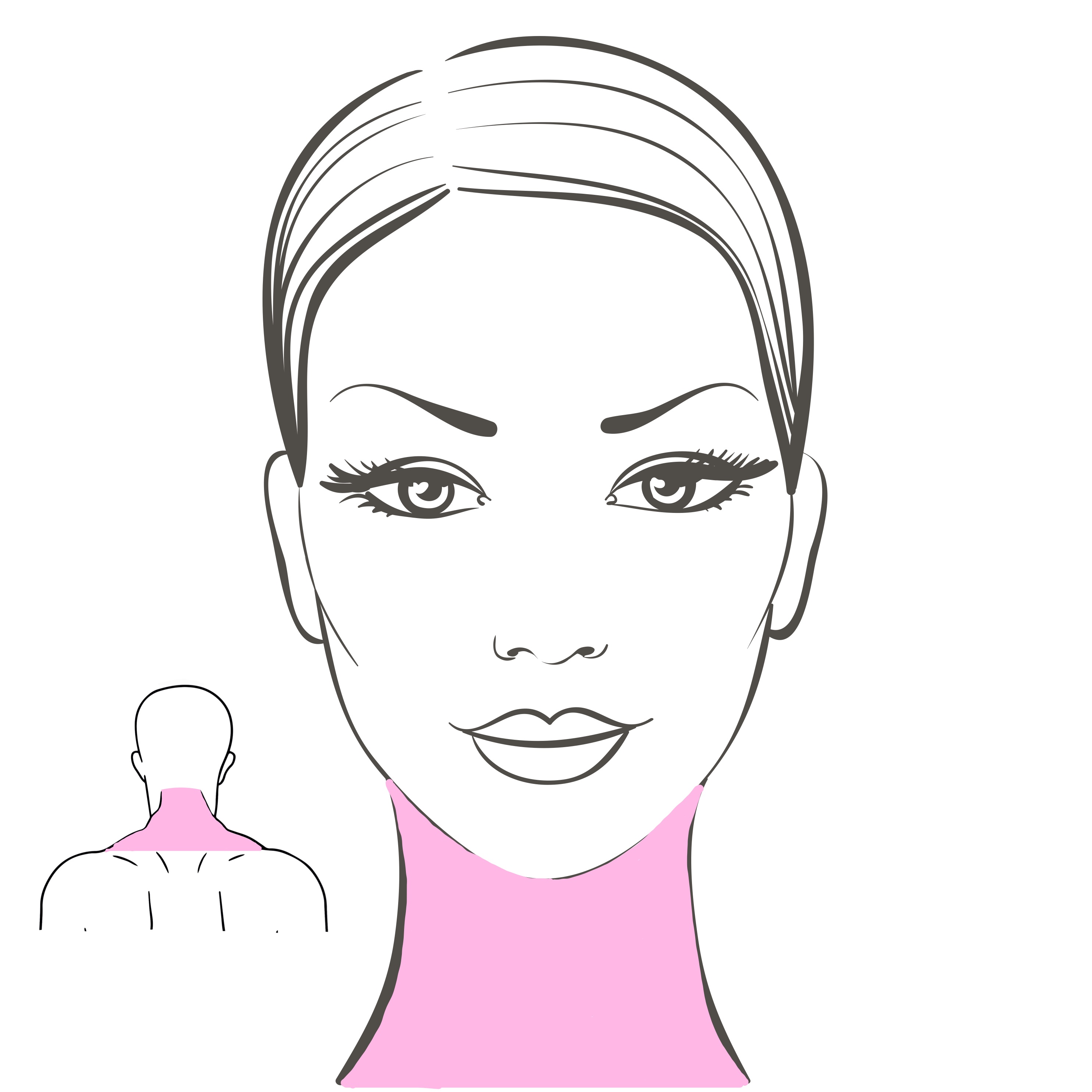 Front and Back of the neck