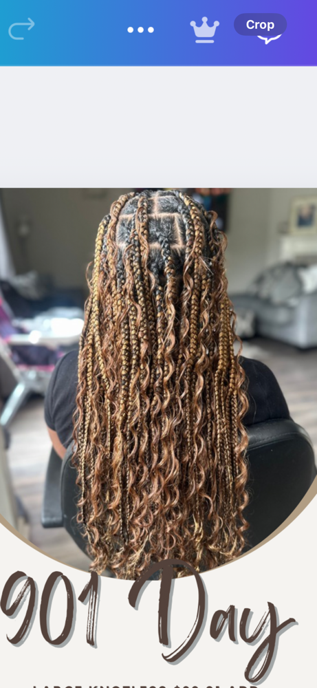 Medium/large Boho Knotless at Braided By Ke in Memphis, TN