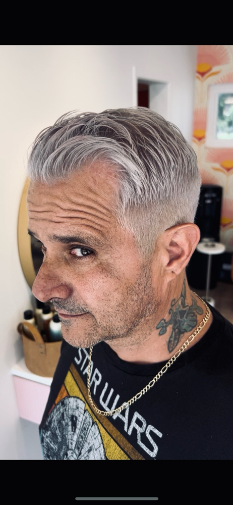 Mens Haircut : Camo Color