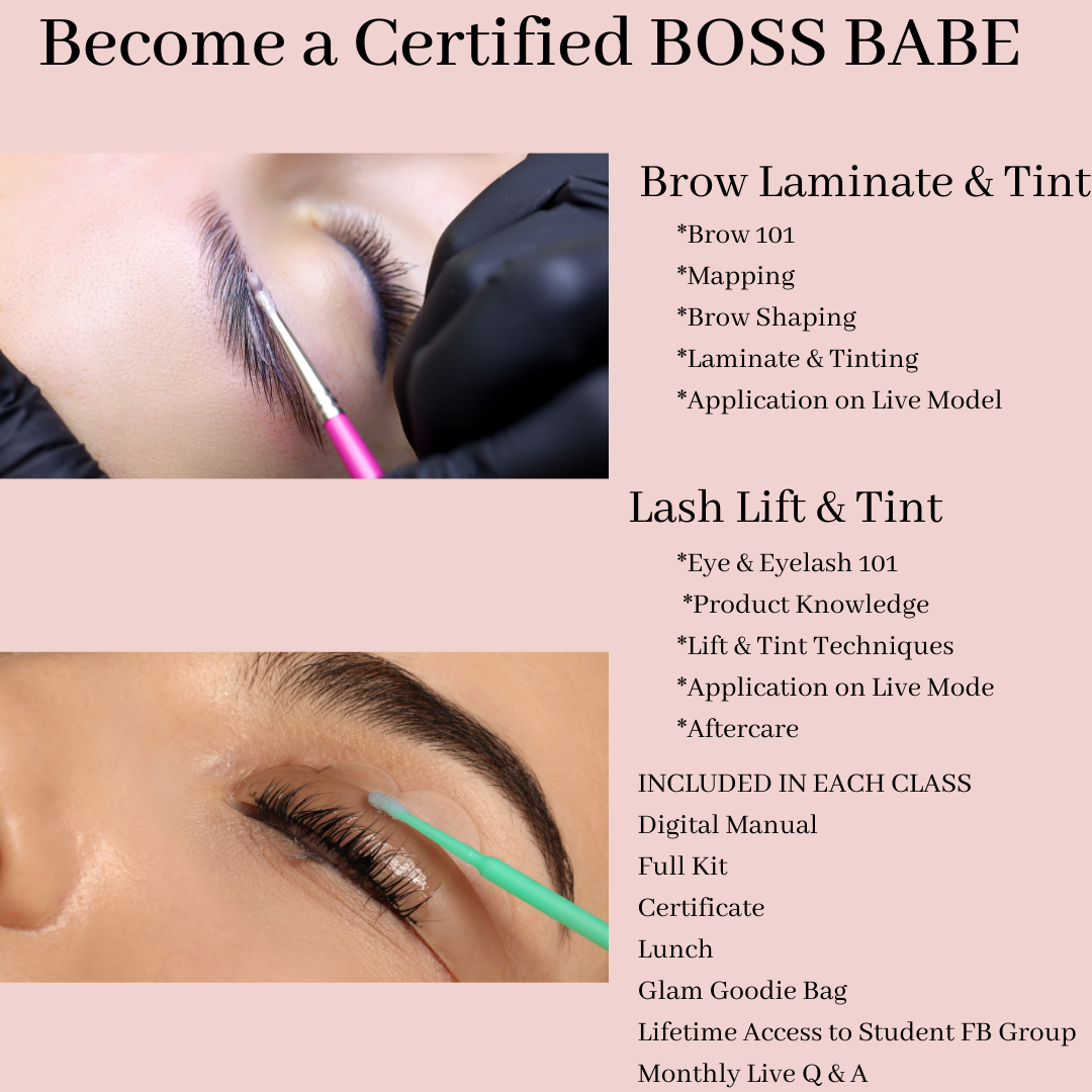 Lash and Brow Laminate & Tint Class