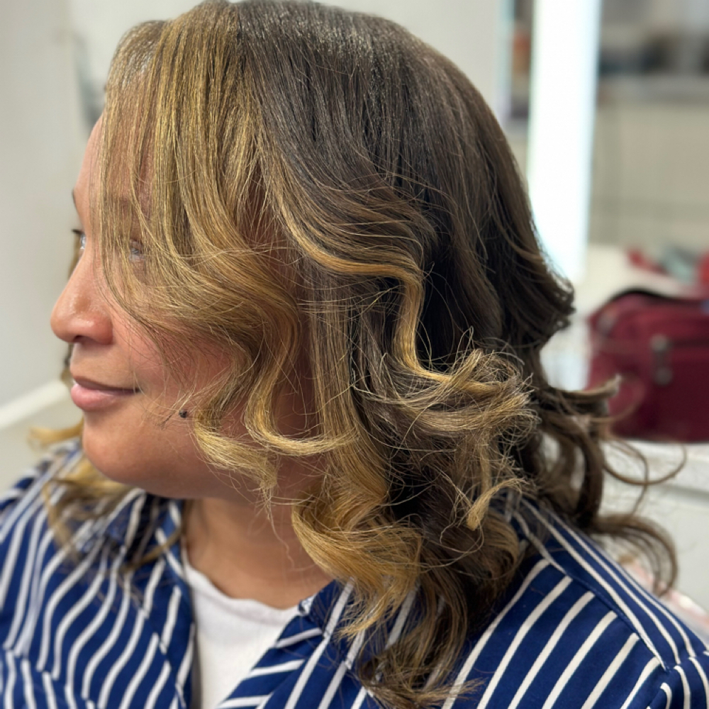 Face Frame Highlights at Dream Charon Hair Haven in Charlotte, NC