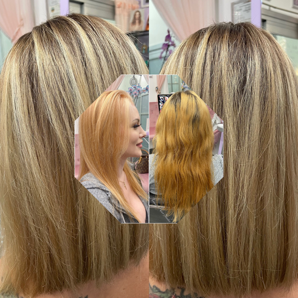 Root Touchup Balayage+Tone/Shoulder