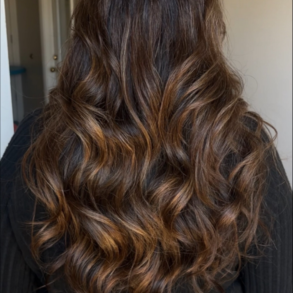 Blowout on Curly Hair at Curls by Alyssa Jean