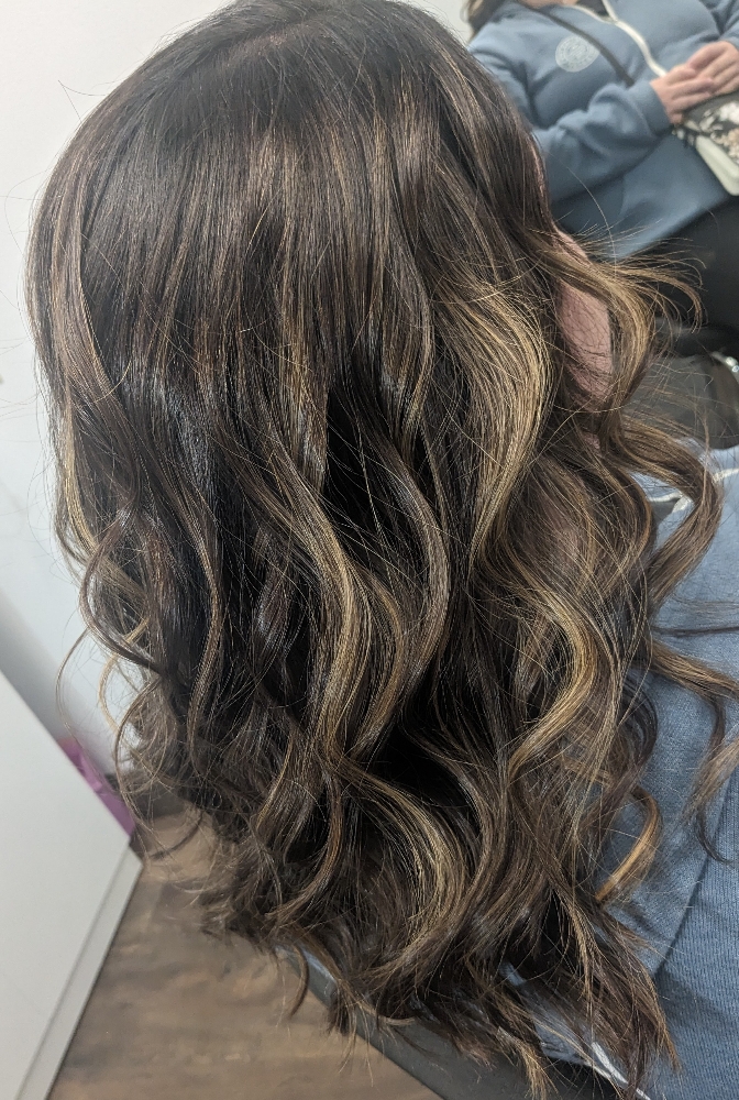 Balayage With All Over Color