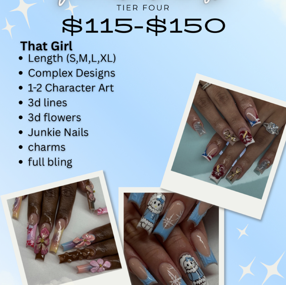 TIER FOUR (Acrylic, Gelx) at Maaseiah Salon in Bethesda, MD