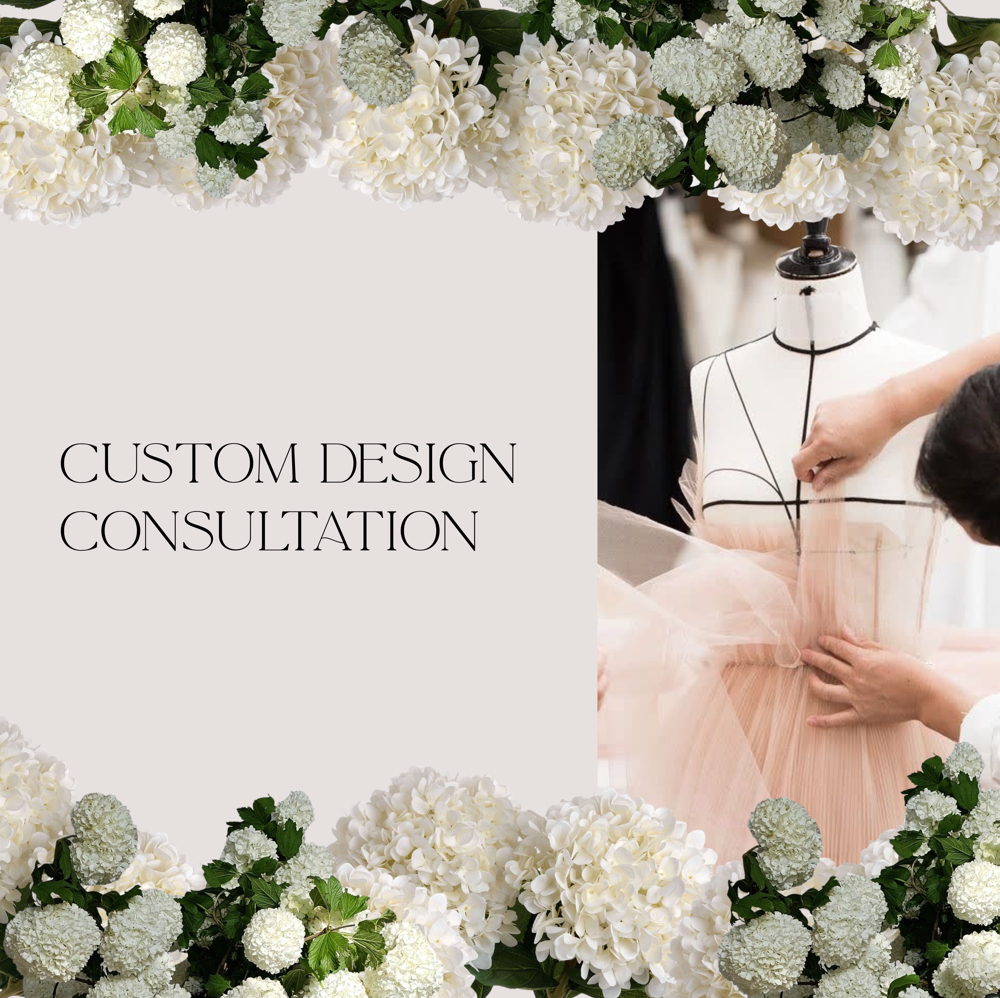 Custom Made Design Consultation at Dainty Bridal Alterations in Upland, CA