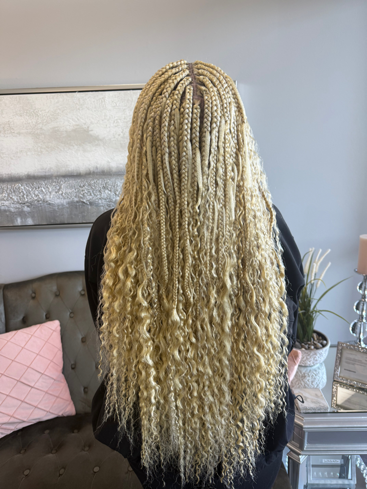 Long Blond Goddess Braids