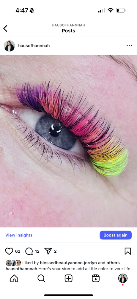 Color lash add-on