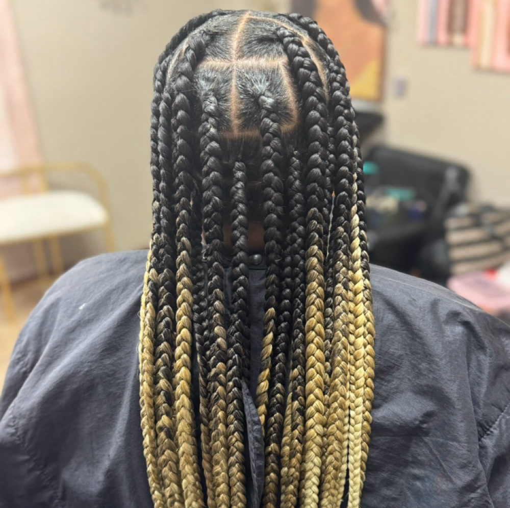 Large Knotless Box Braids at Skinsational Beauty Boutique in Bethany, OK