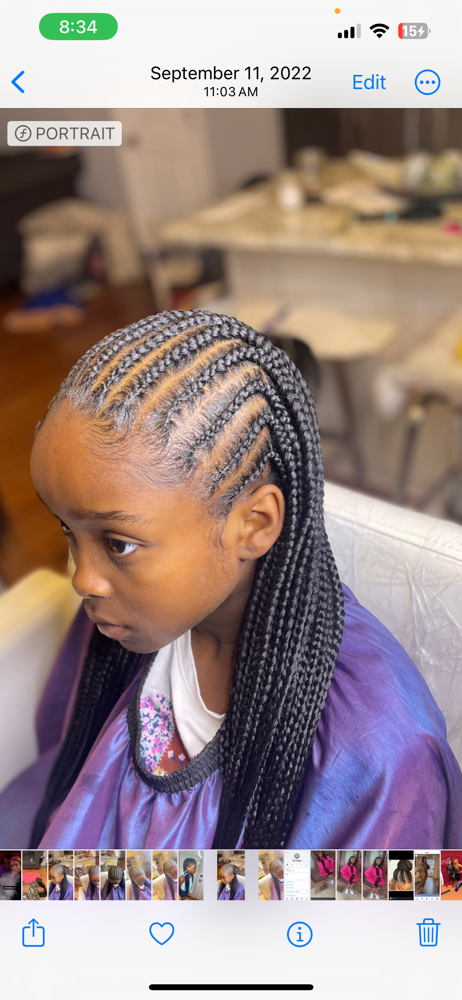 Kids Half Up /medium Knotless 12