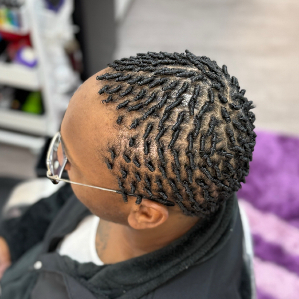 Comb Coils at LuLu's Loc&Braid Bar in Missouri City, TX