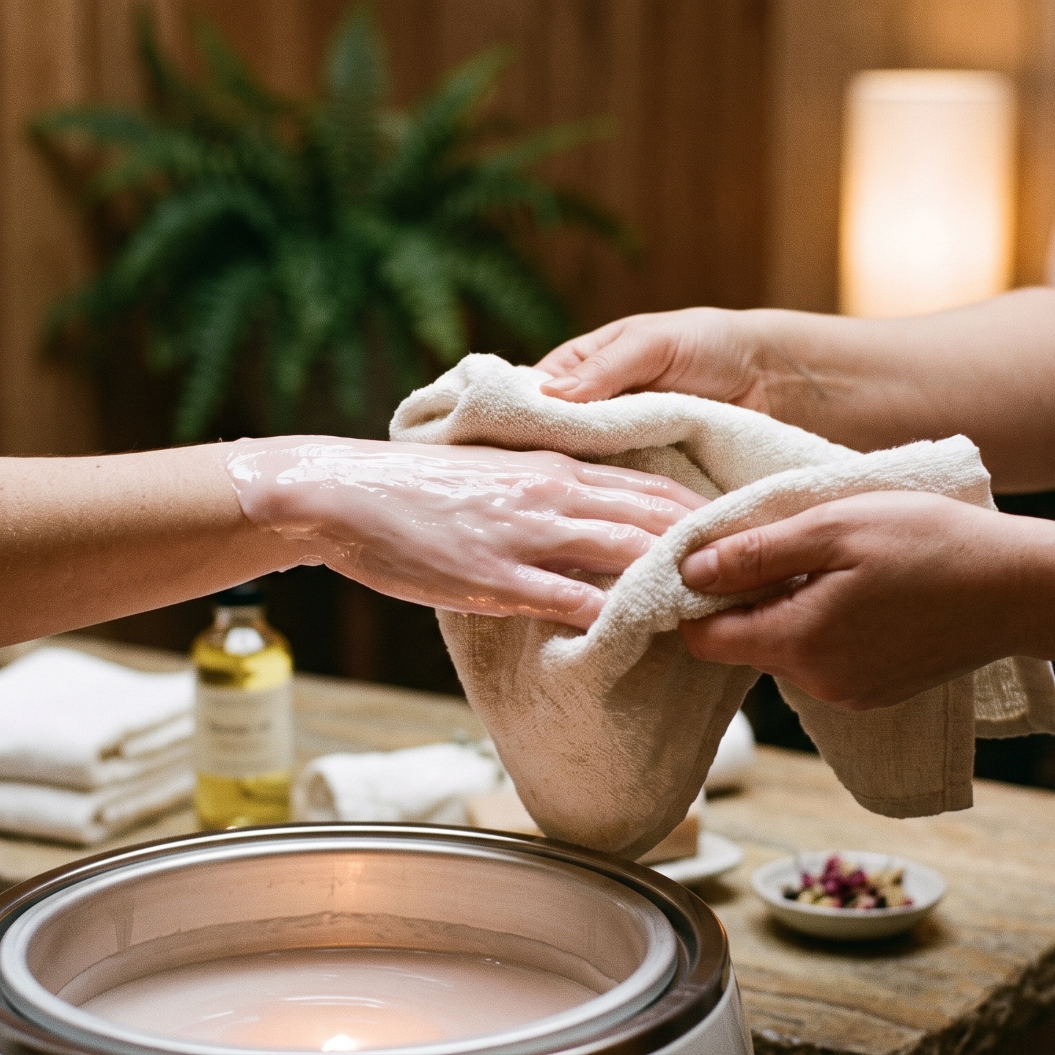 Hand or Feet Wax Treatment at Kitchen Nails Desert in El Paso, TX