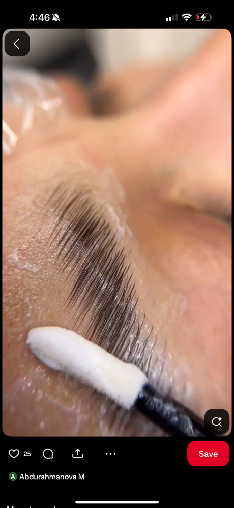 Brow Lamination and Tint