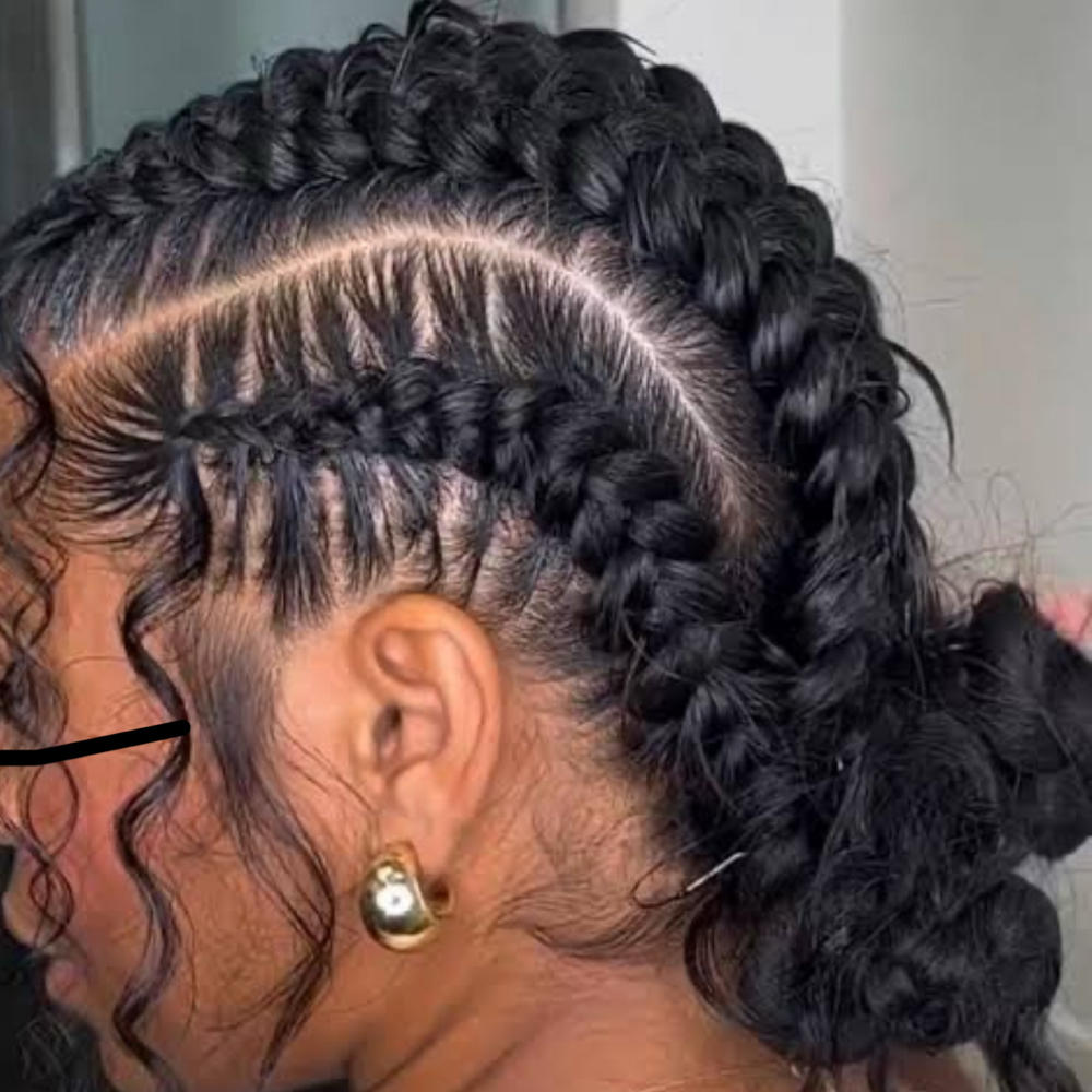 Butterfly Conrow at Gigi African Braids Houston in Cypress, TX