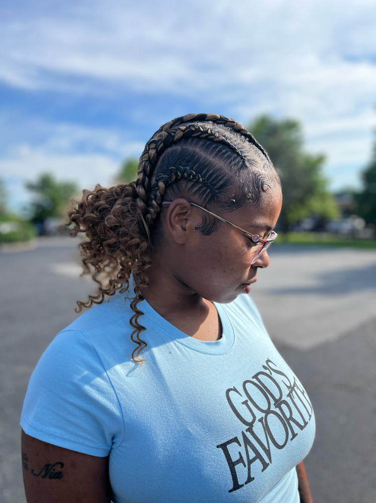 Straight Backs With Curly Buns