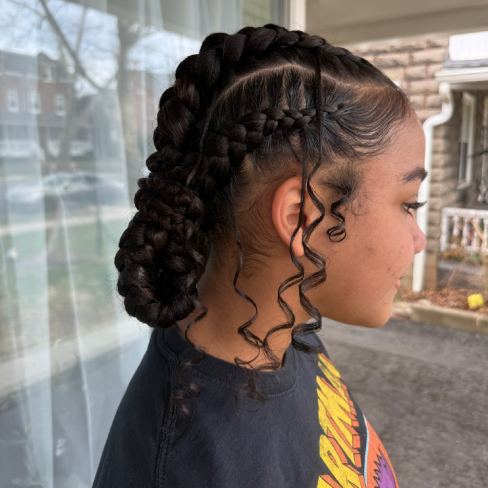 Two Braids With Added Hair at Tr3s Hair Studio in Wyomissing, PA