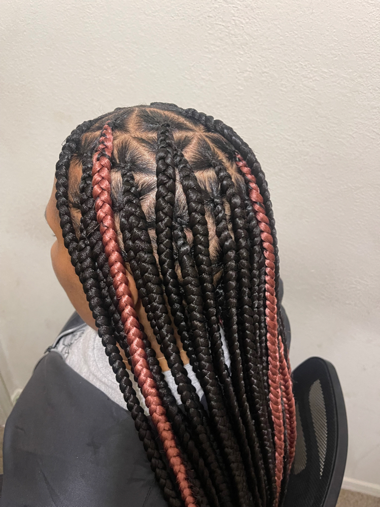 Large Triangle Knotless Braids