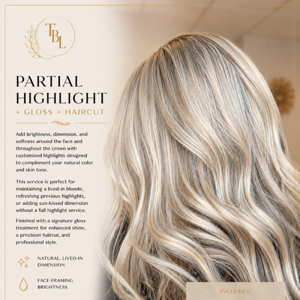 Partial Highlight + Gloss + Haircut at Kristen  Wallace in Gainesville, GA