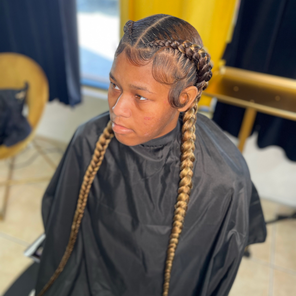 2 Cornrows at The HR Salon Co. in Augusta, GA