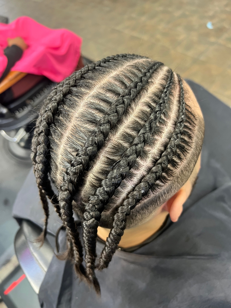 6 Braids No Design