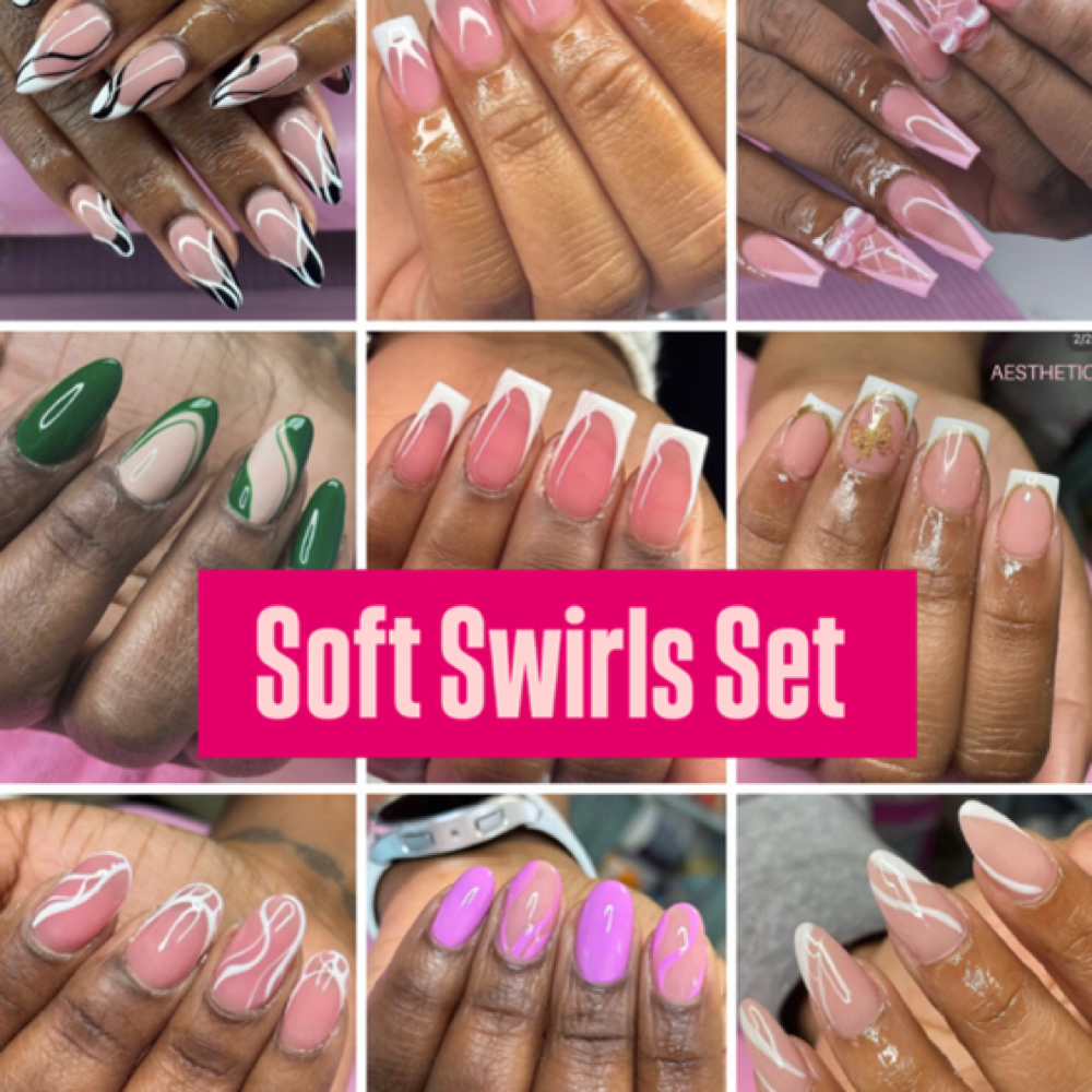 Solid French, Ombre, Swirls Sets